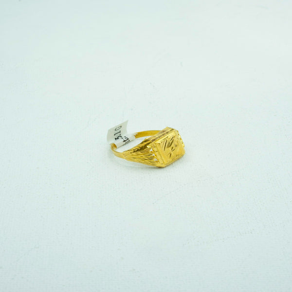 Embossed square signet ring