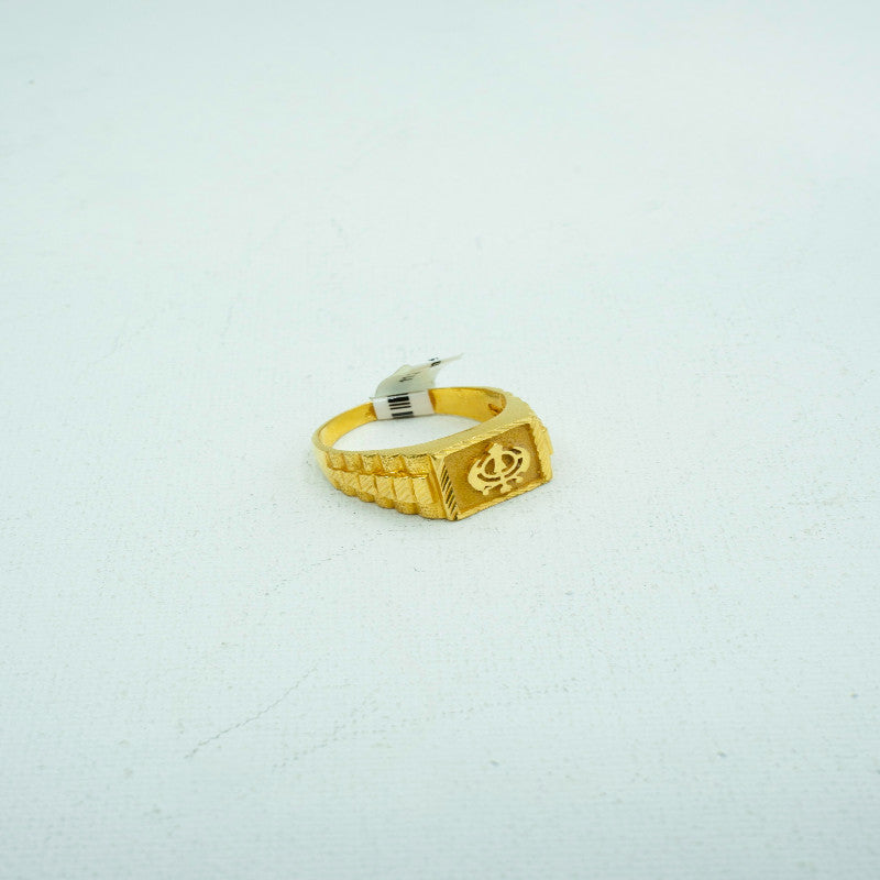 Ring with Khanda engraving
