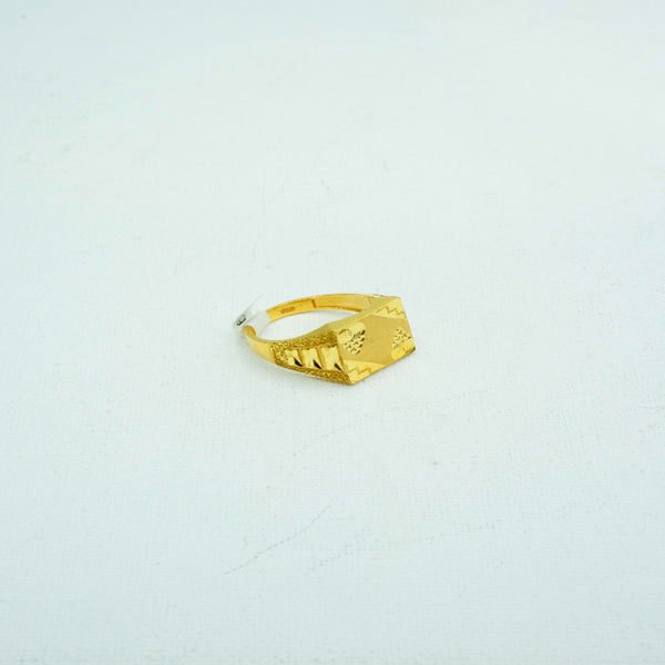 Chunky square gold signet ring
