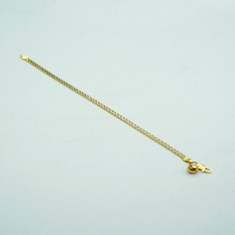 Classic yellow-gold snake chain bracelet