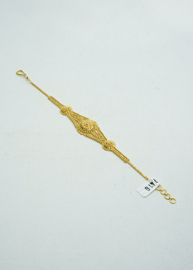Dazzling Bright gold bracelet in a watch shape