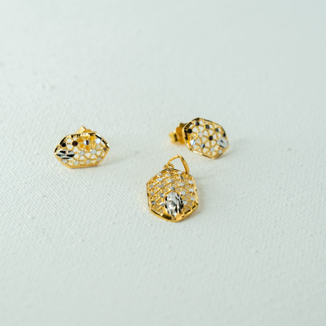 Octagon Net Pendant Set-