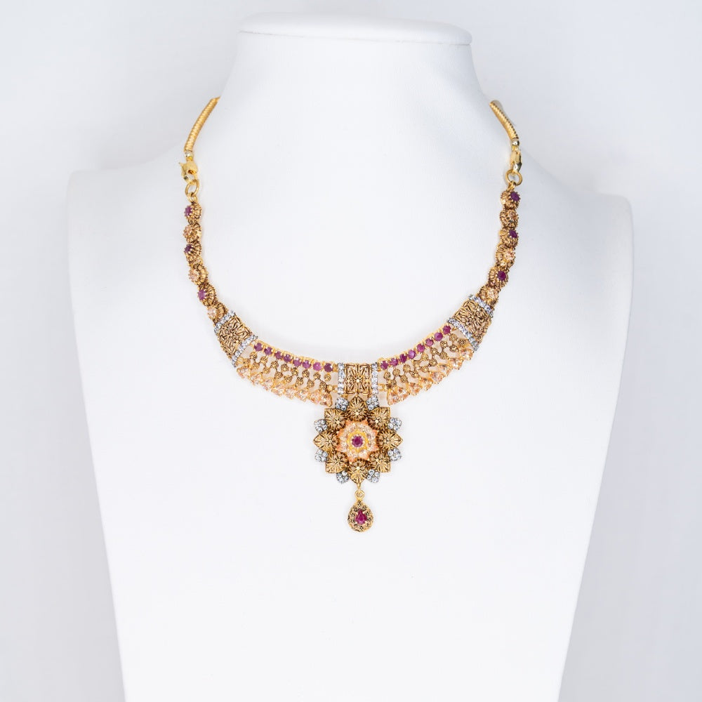 Ruby Necklace Set-