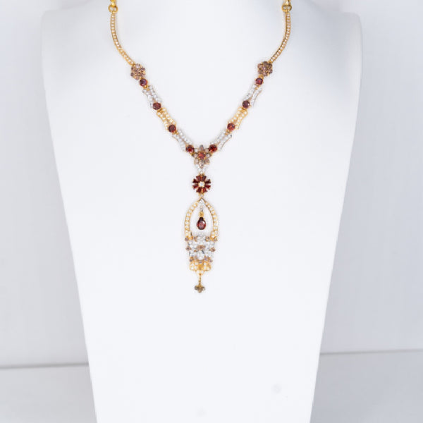 Ruby Encrusted Necklace Set