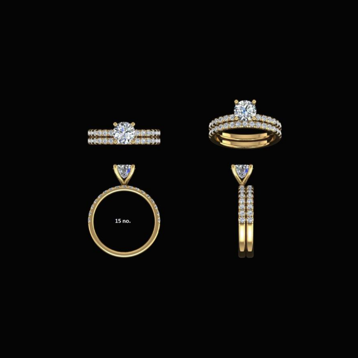 Yellow gold diamond rings set Indian Jewellery Diamonds The