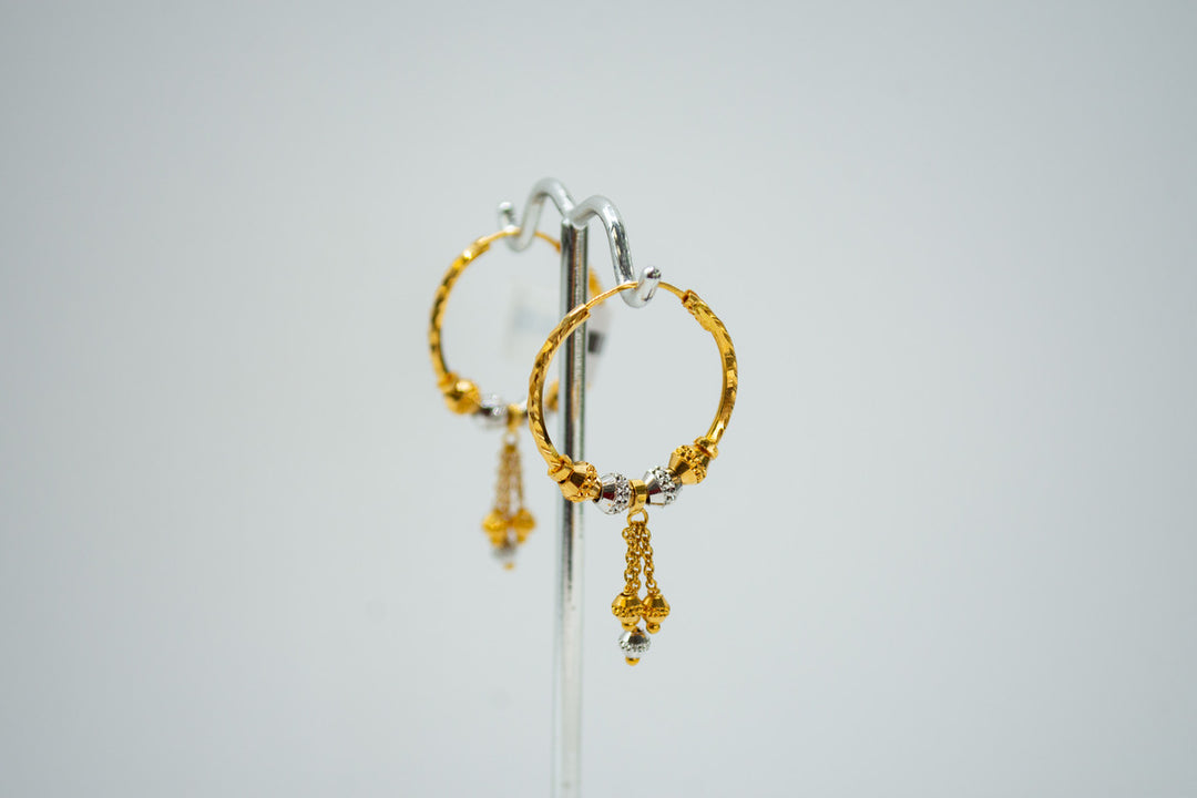 Opulent golden hoop earrings