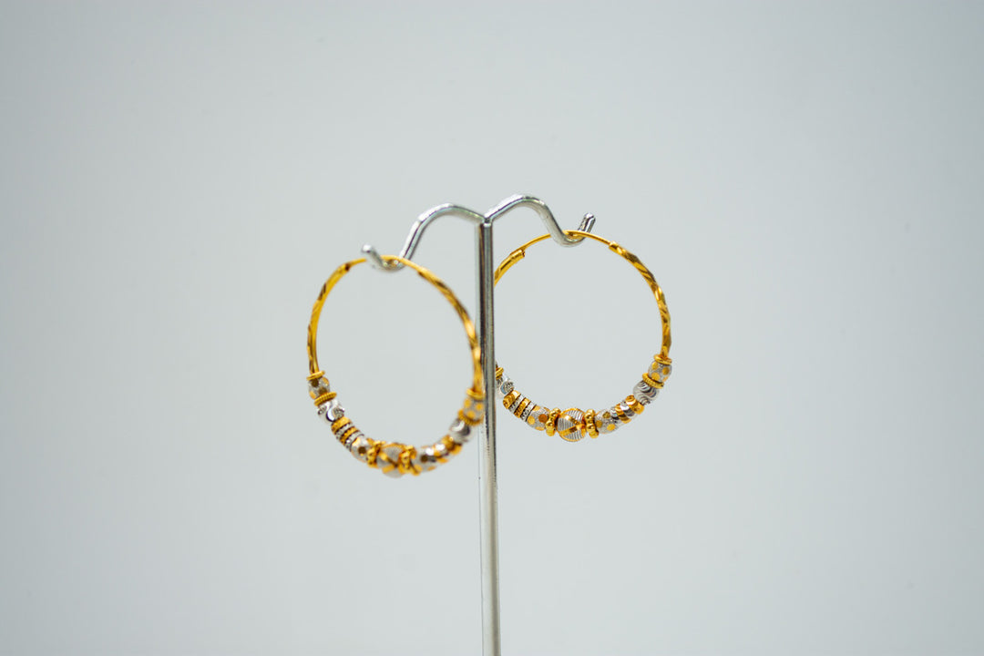 Dainty gold bali earrings