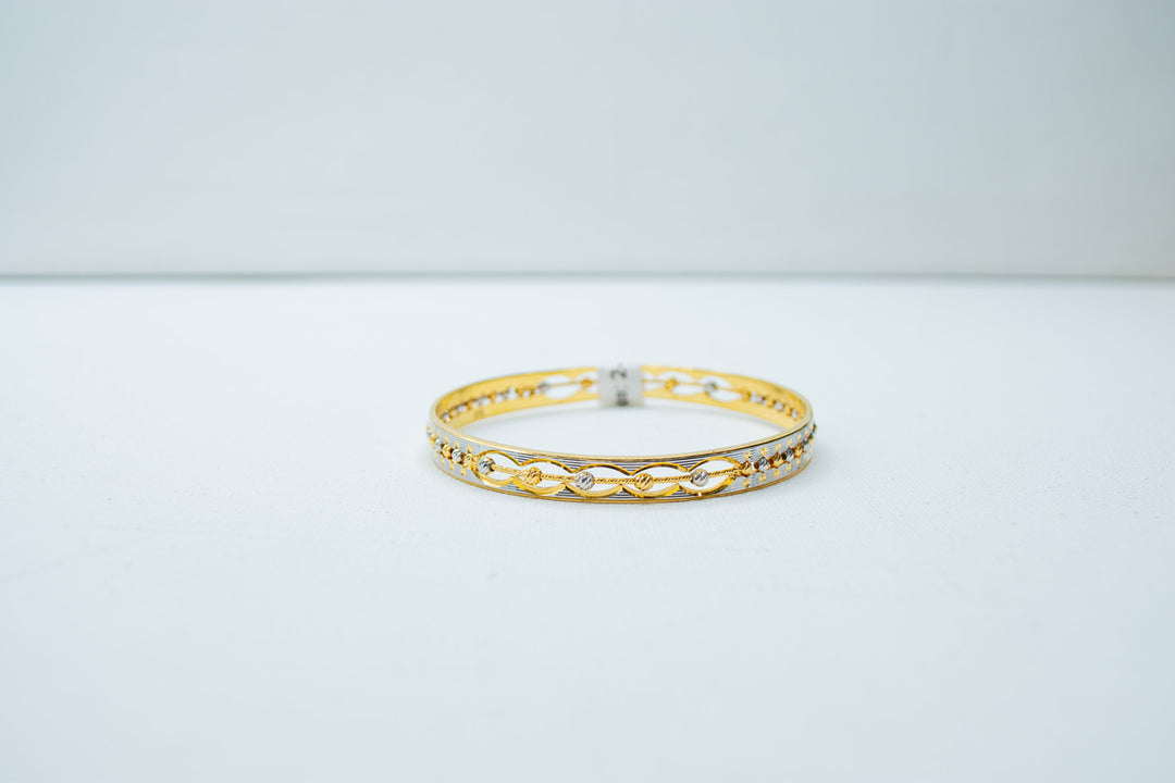 White gold designer kada bracelet
