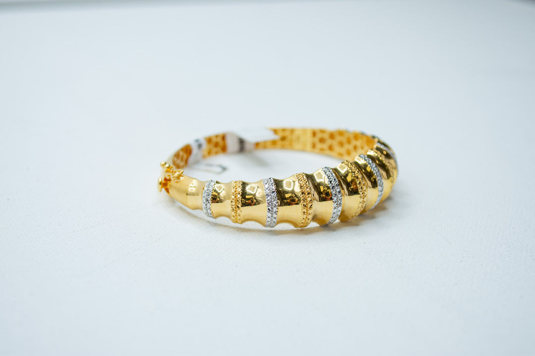 Heavy gold kada bracelet