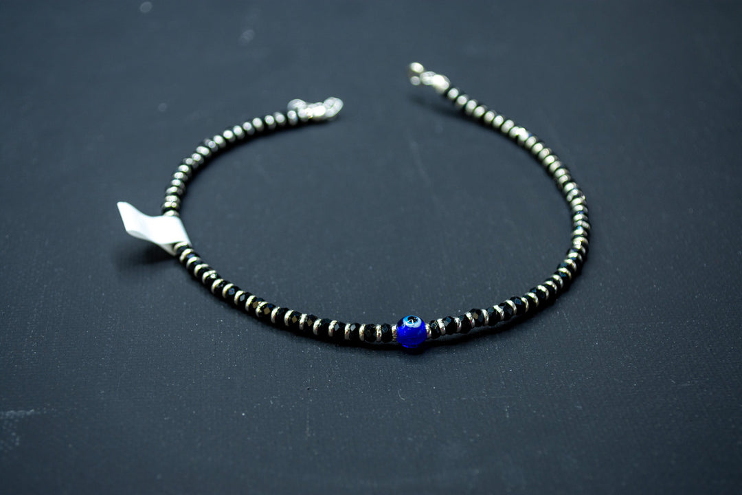 Beaded evil eye anklets-