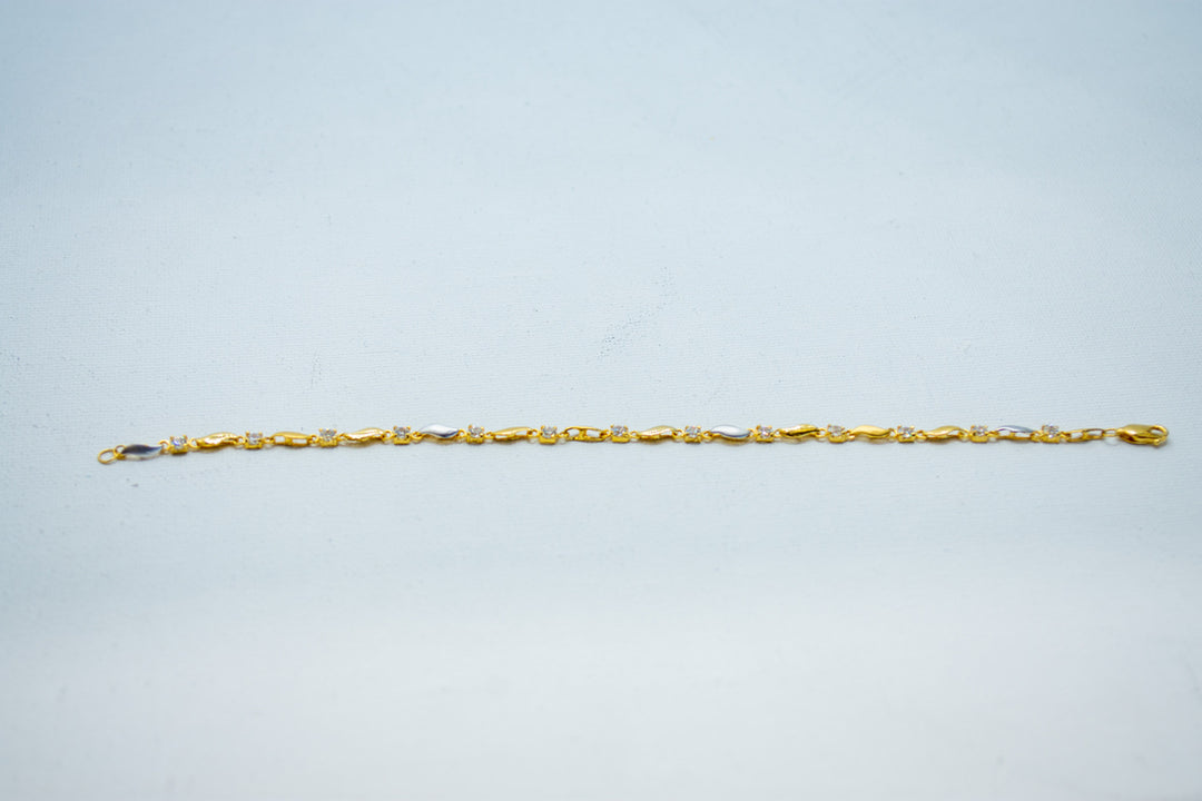 Charming studded gold bracelet