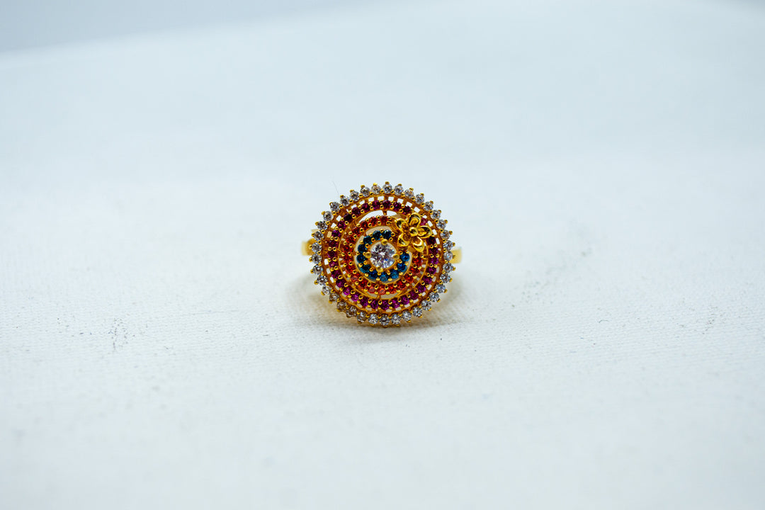 New-generation multi-colour ethnic diamond ring