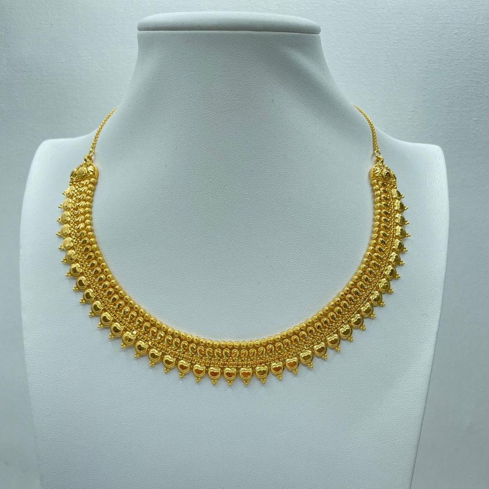 Sun gold traditional bridal necklace set