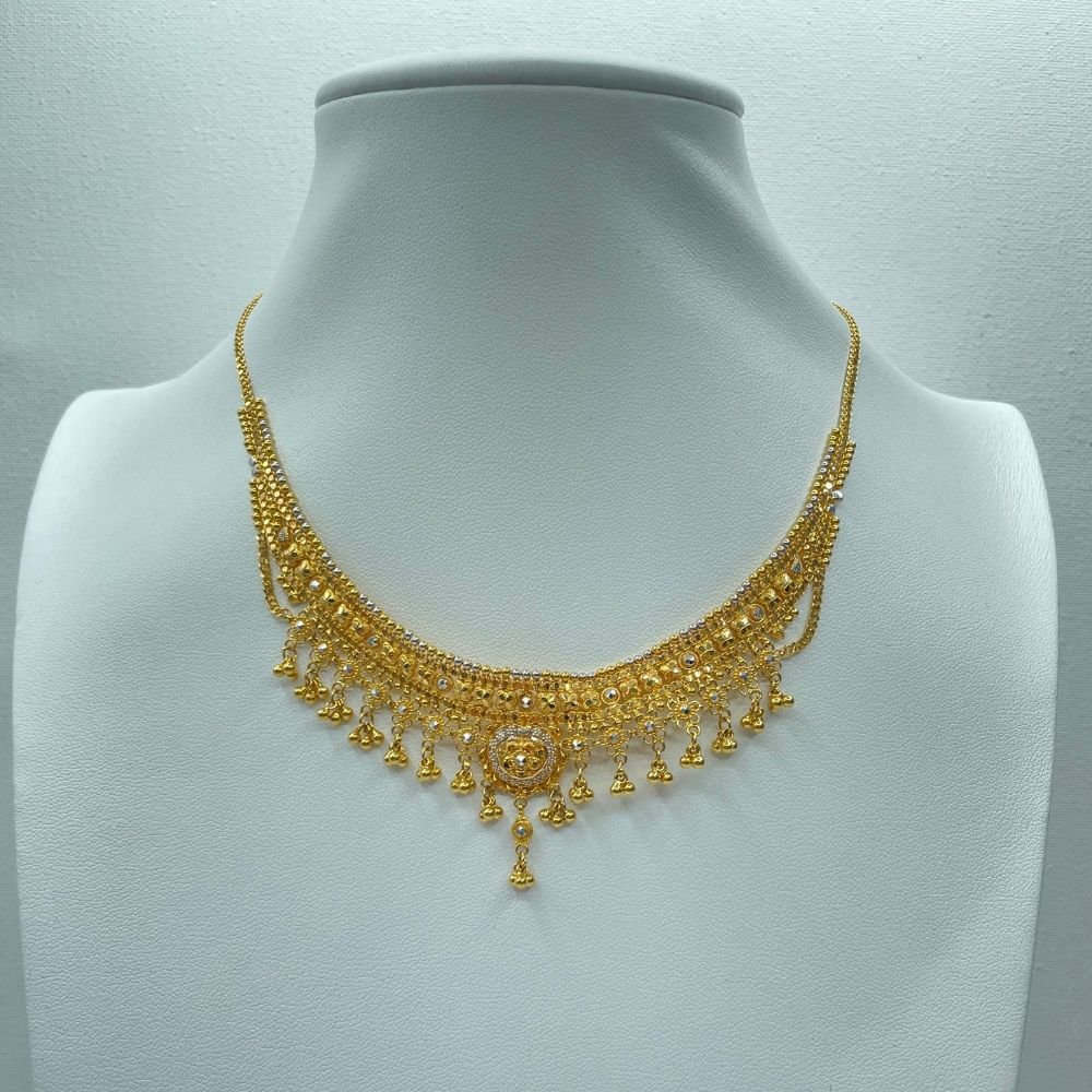 Floral Drop Necklace Set-