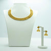 yellow-gold beaded set with jhumkas-