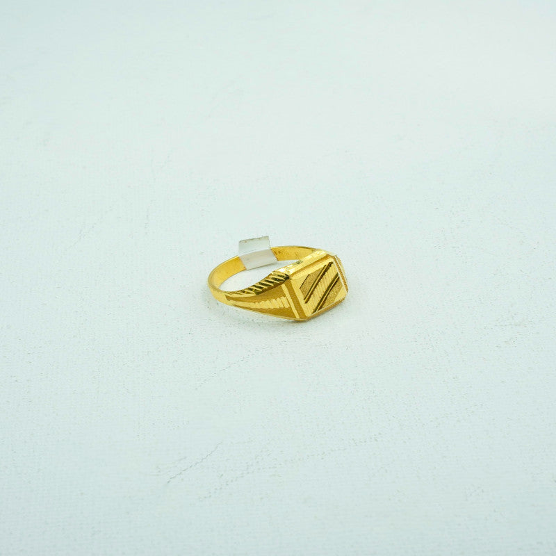 Insignia square ring with simple embossing-