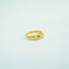 Gold ring with detailed carvings