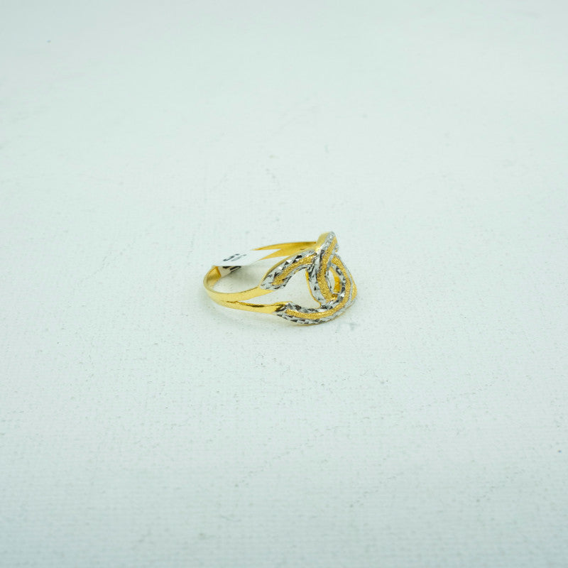 Channel inspired diamond ring in yellow gold