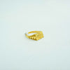 Chunky square gold signet ring