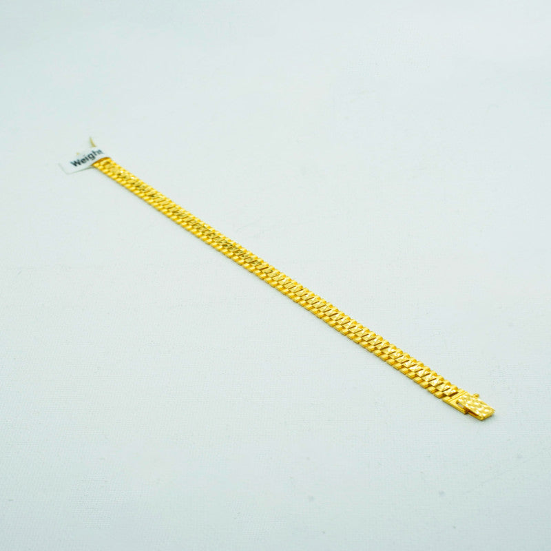 Classic bright yellow gold snake bracelet