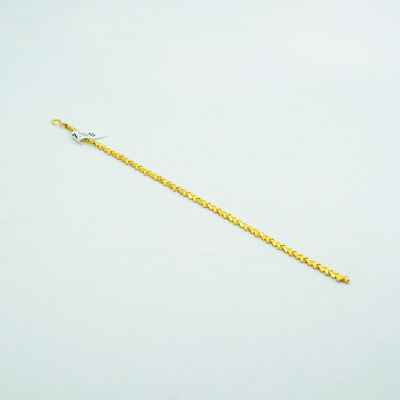 Dainty bright yellow delicate wheat bracelet