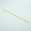 Dainty colourful beaded yellow-gold bracelet