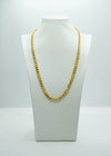 Dazzling bright yellow -gold curb&cuban chain