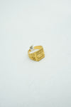 Designer gold ring with intricate carvings