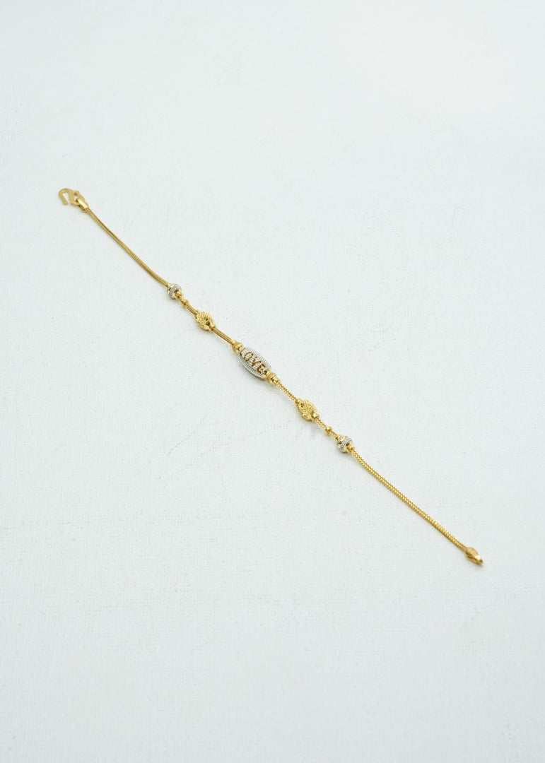 Designer two-toned gold bracelet