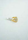 Diamond crusted star signia gold ring