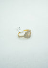 Diamond embellished yellow gold ring