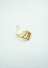 Diamond studs constellation gold ring