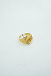 Divine yellow-gold signet ring with the symbol of Aum emboss
