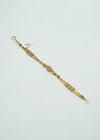 Dual-toned white and yellow gold ethnic bracelet