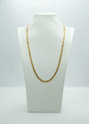 Elegantly designed yellow gold long box chain