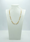 Elegant yellow gold beaded medium-length chain