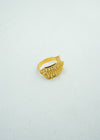Lattice designer gold ring