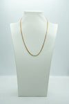 Long plain yellow-gold box chain