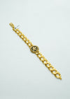 Majestic Curb&Cuban with Gold and black signet bracelet