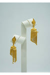 Rani-styled gold chandelier drop earrings