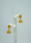 Timeless gold jhumki with self-engravings earrings