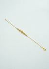 Two-toned delicate yellow and white gold beaded bracelet