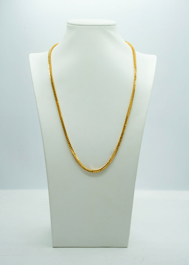 Yellow-gold long rope chain