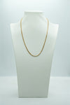 Yellow gold box medium length chain