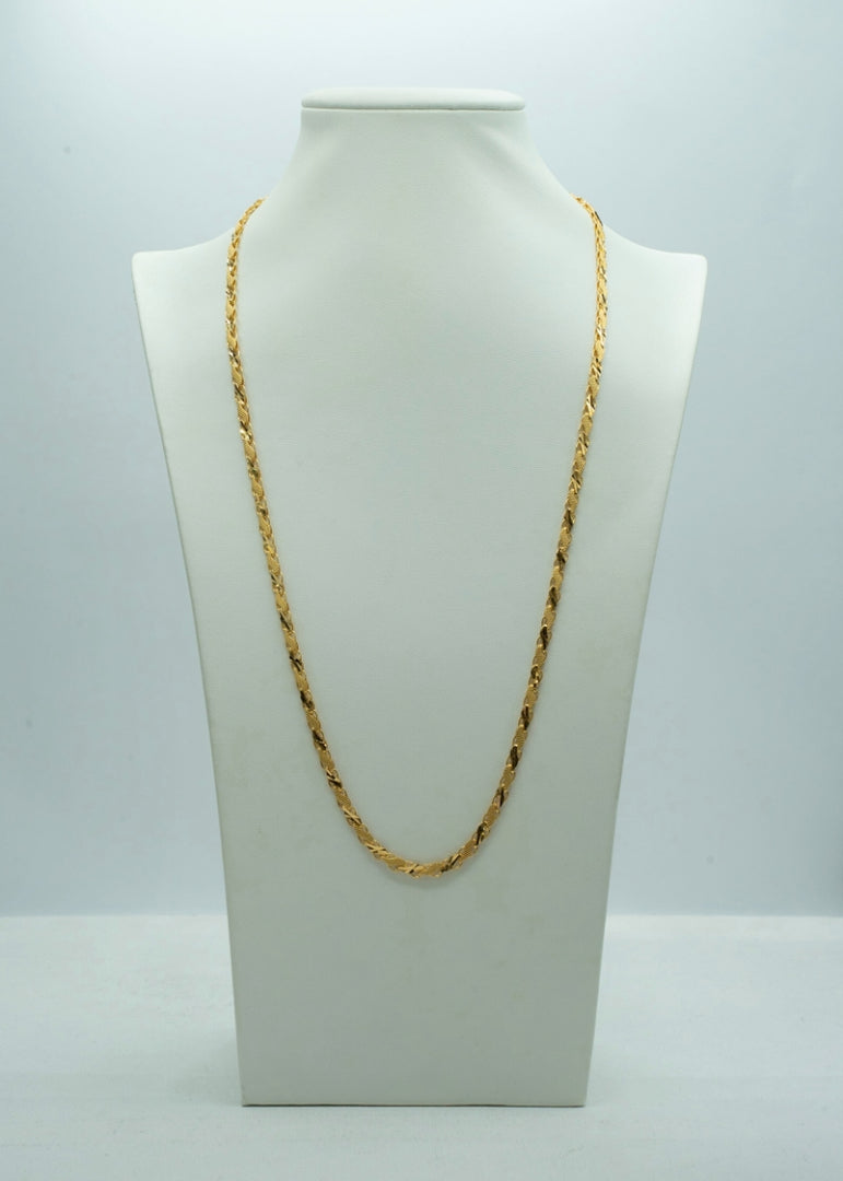 Majestic long rope chain in yellow and white gold