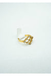 yellow gold diamond studded constellation ring