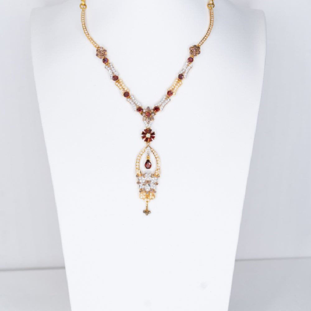 Ruby Encrusted Necklace Set