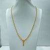 Contemporary beaded long gold chain-