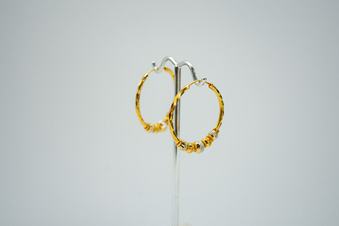 Classic gold traditional hoop earrings