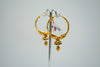 Vintage golden jhumka bali earrings